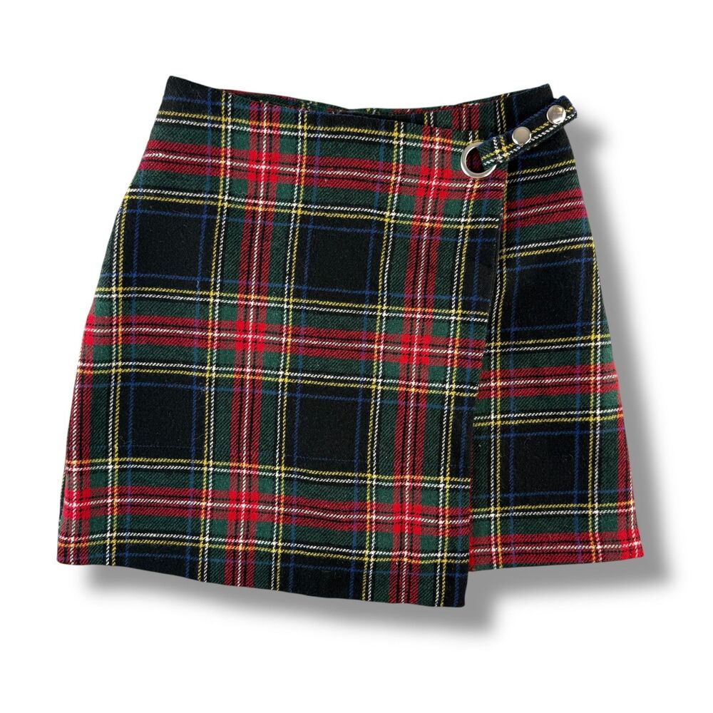 Alya Plaid Midi Skirt Side Zip Whimsygoth Preppy Coquette 90's Core Size S